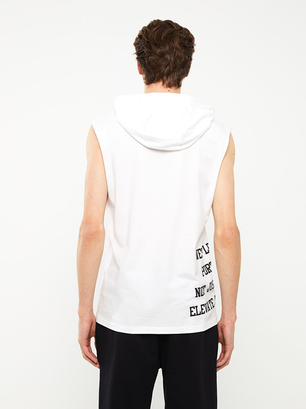 Hooded Printed Men's Sleeveless T-Shirt-4