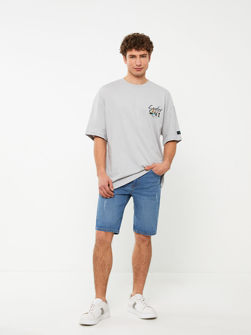 İndigo Ekstra Slim Fit Erkek Jean Şort