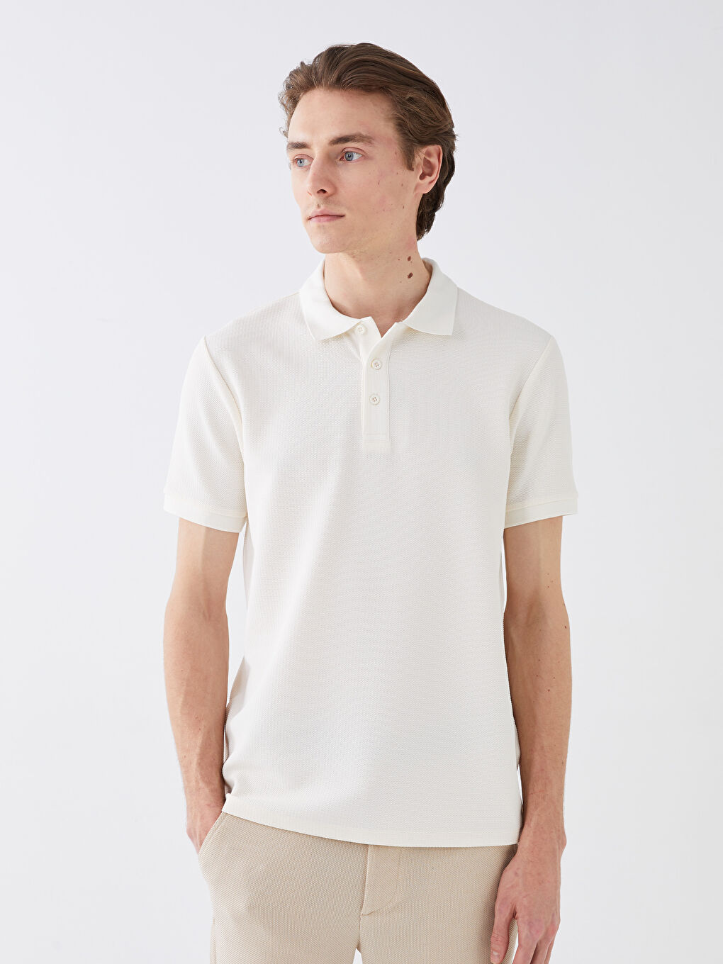 تيشيرت ياقة بولو كم قصير للرجال-1