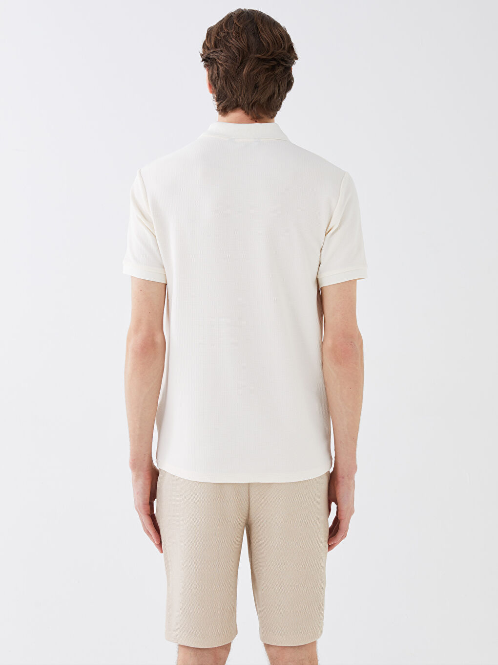 تيشيرت ياقة بولو كم قصير للرجال-5