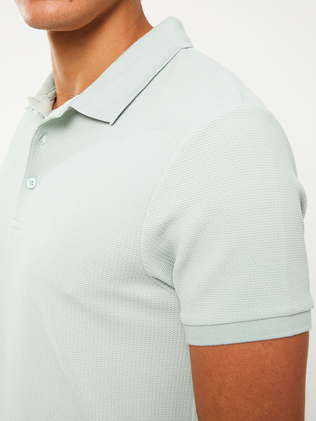تيشيرت ياقة بولو كم قصير للرجال-3