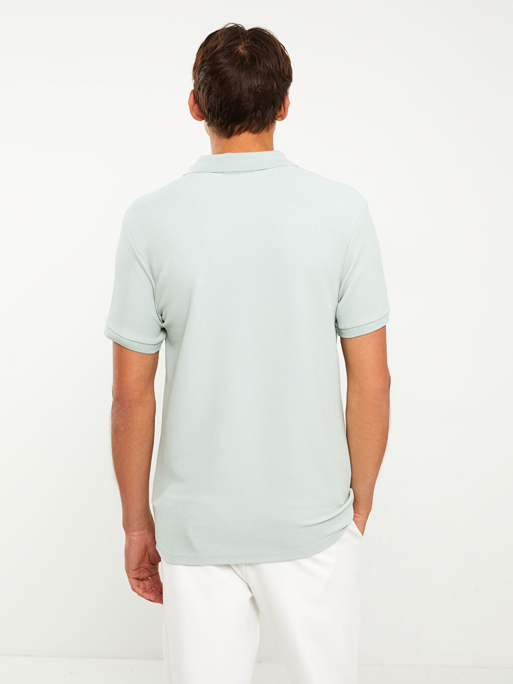 تيشيرت ياقة بولو كم قصير للرجال-4