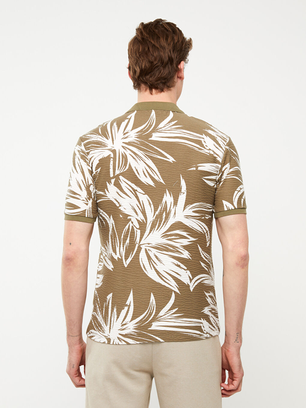 LCW Vision T-shirt à motifs à manches courtes pour hommes avec col polo-4