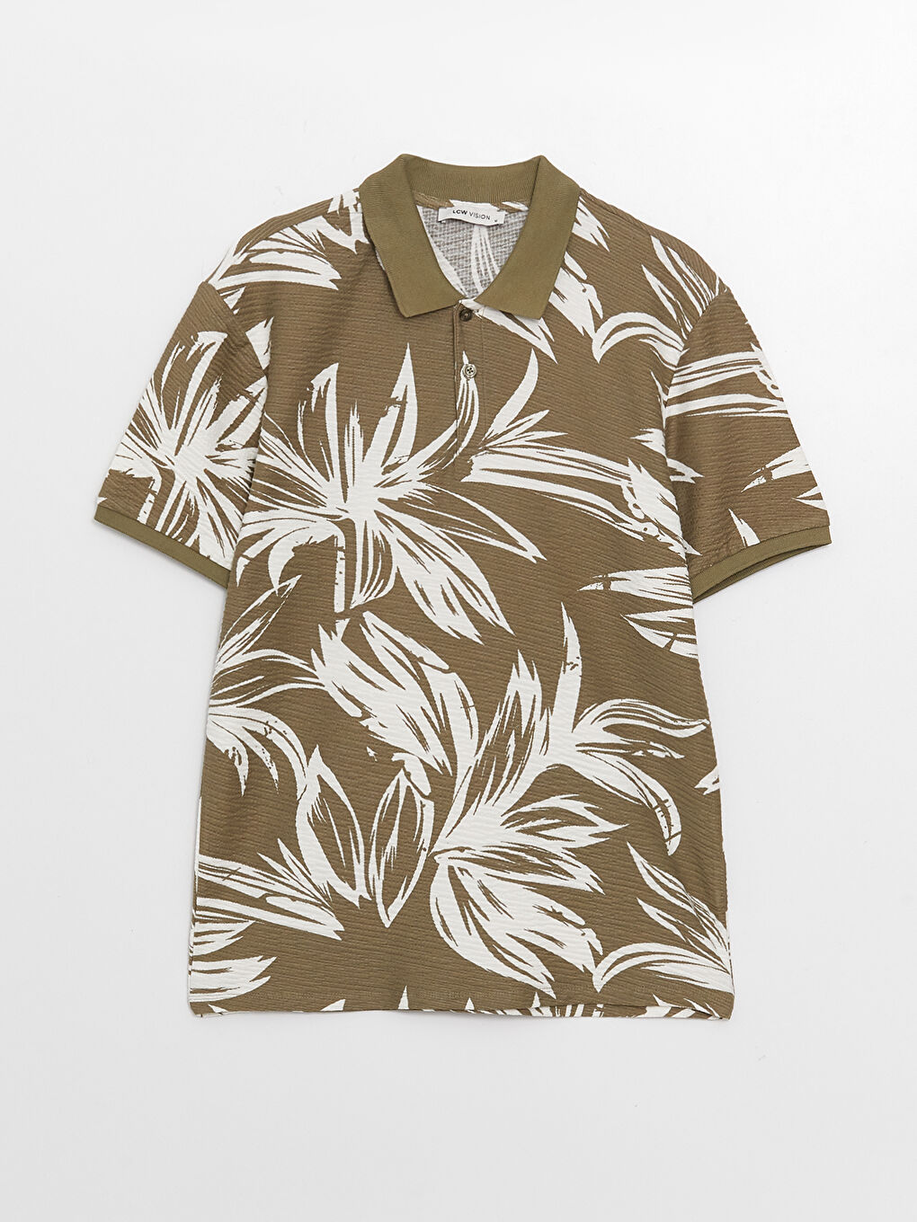 LCW Vision T-shirt à motifs à manches courtes pour hommes avec col polo-5