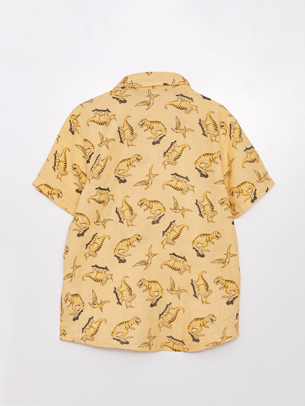 Patterned Short Sleeve Boys' Shirt -S37791Z4-LUG