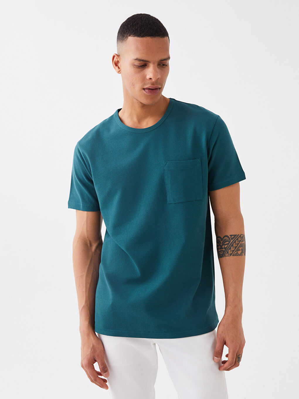 Crew Neck Short Sleeve Men's T-Shirt-1