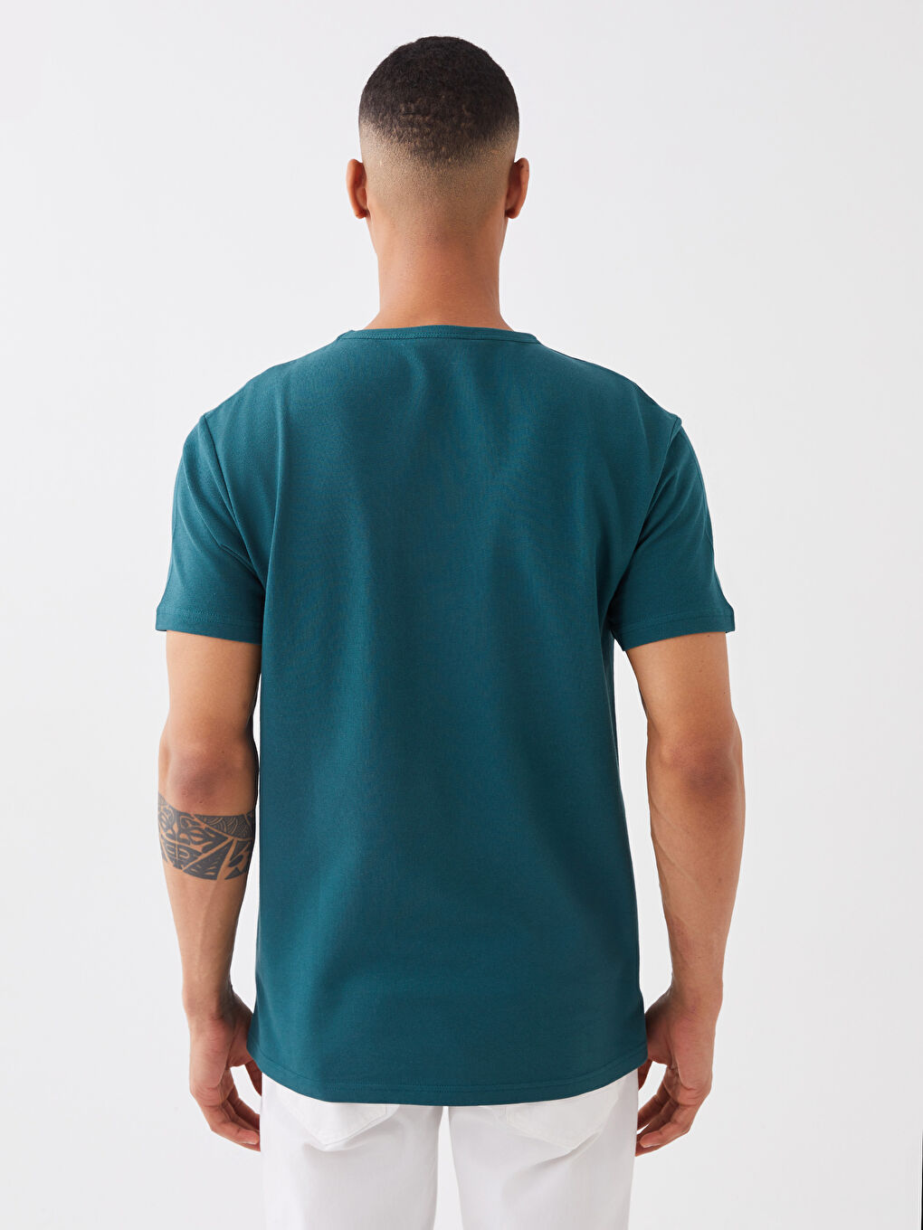 Crew Neck Short Sleeve Men's T-Shirt-4