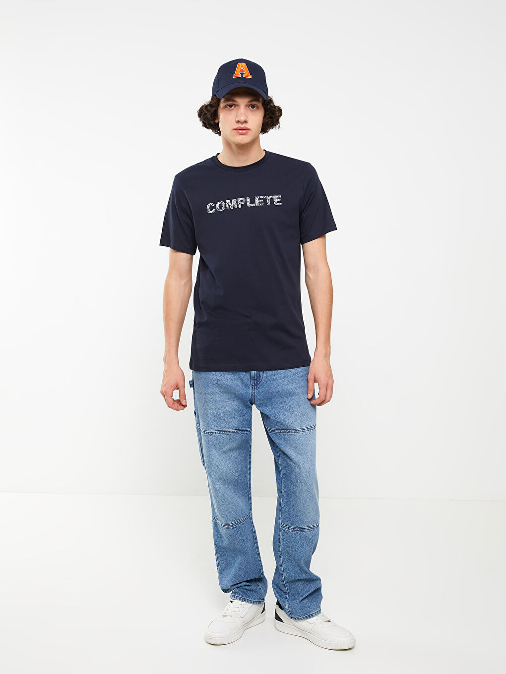 Crew Neck Short Sleeve Printed Combed Cotton Men's T-shirt-2