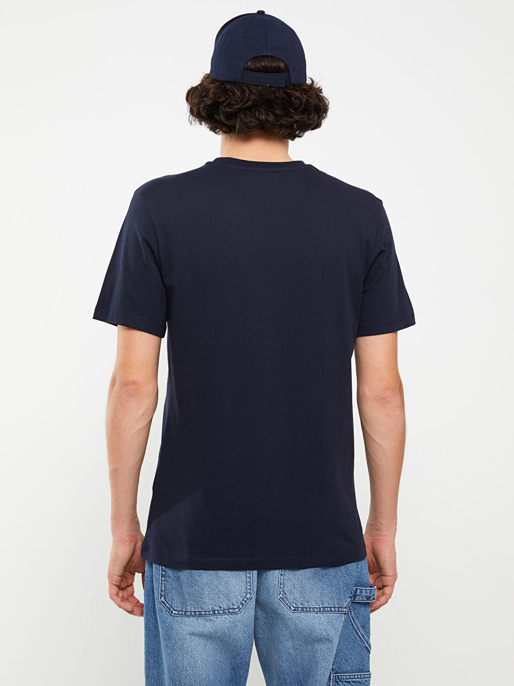 Crew Neck Short Sleeve Printed Combed Cotton Men's T-shirt-4