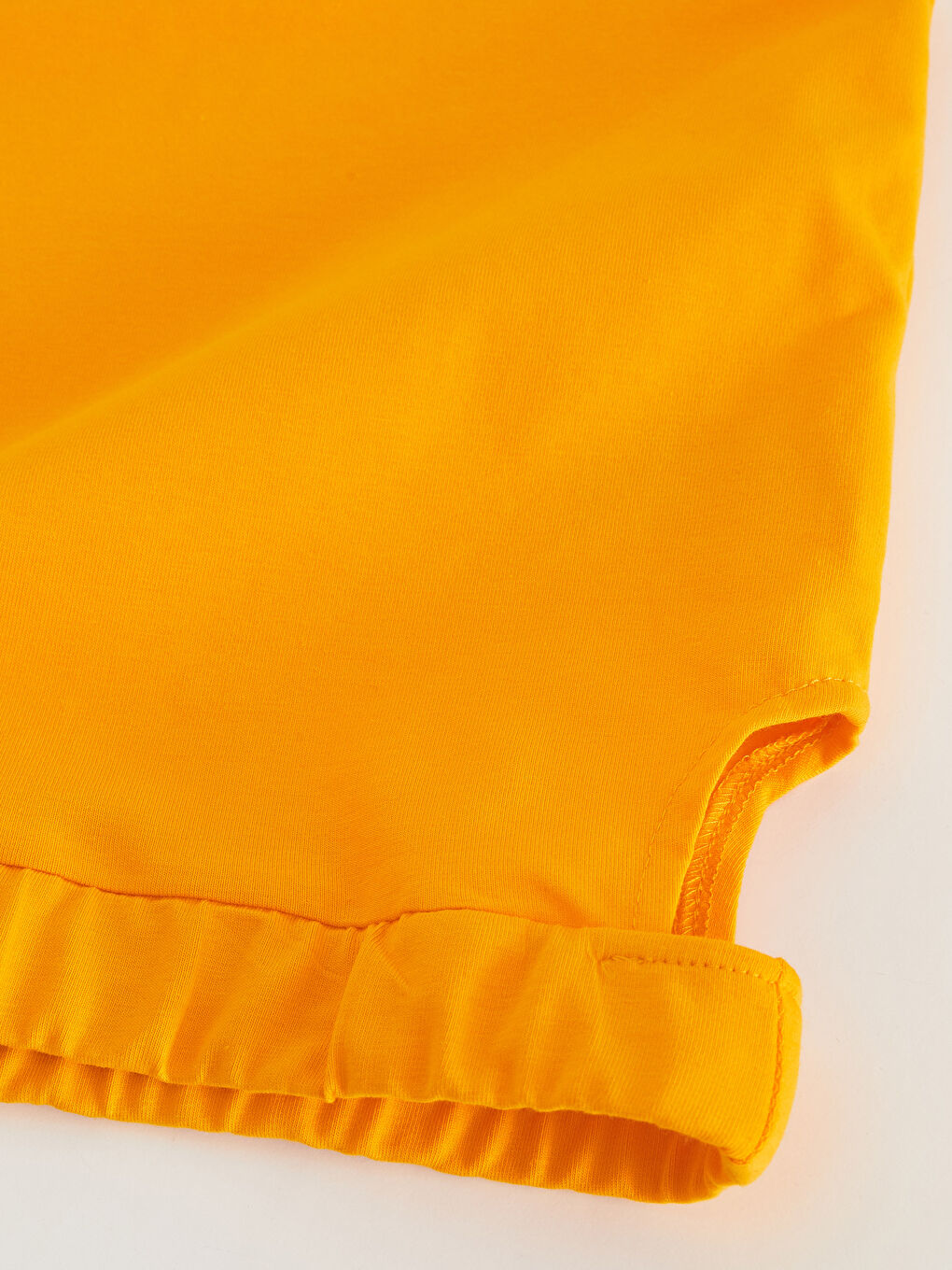 Turuncu Bisiklet Yaka Basic Kız Çocuk Atlet-2