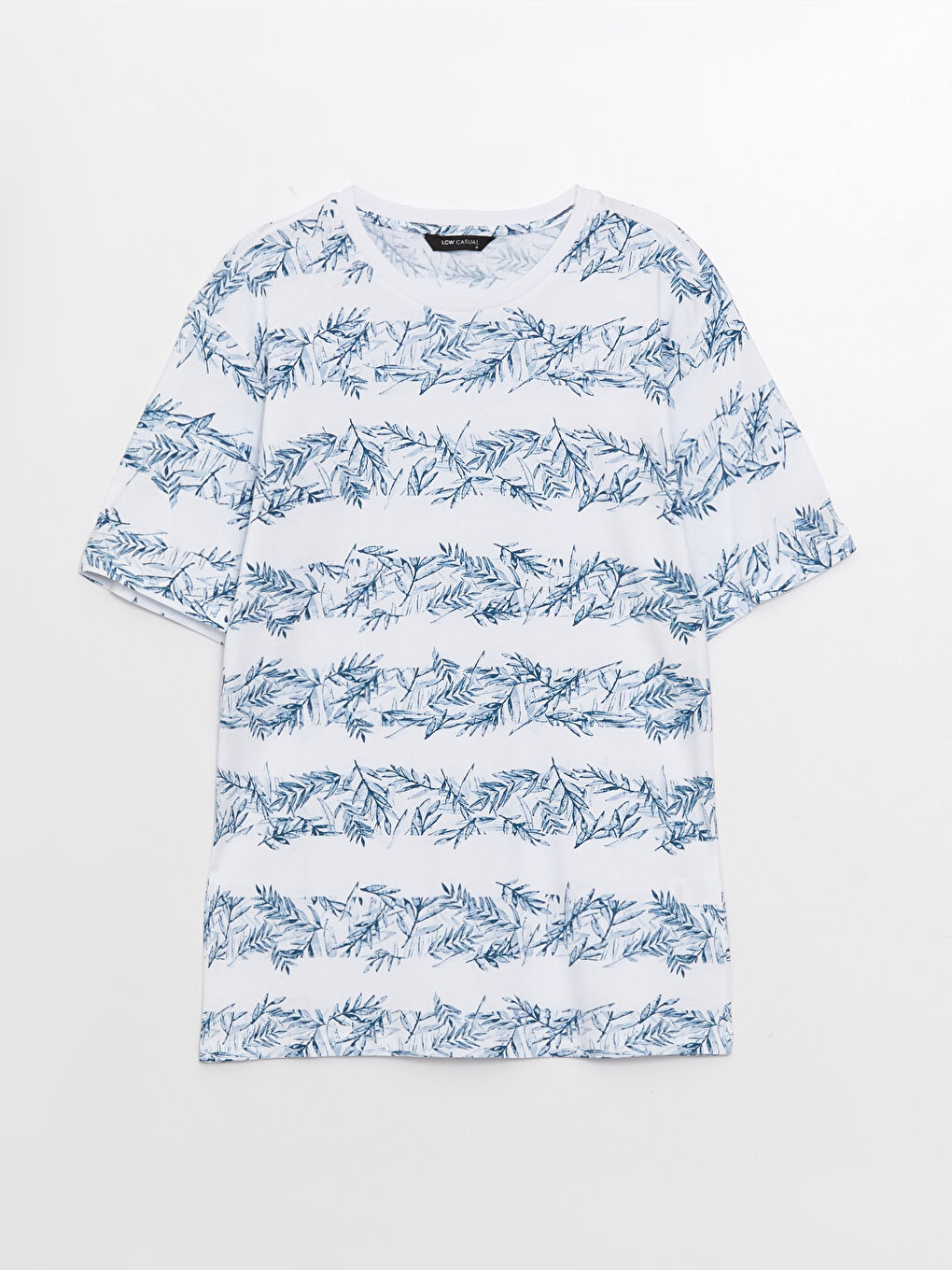 მრგვალი საყელო მოკლე სახელო ნიმუშიანი ჟერსი მამაკაცის მაისური-5