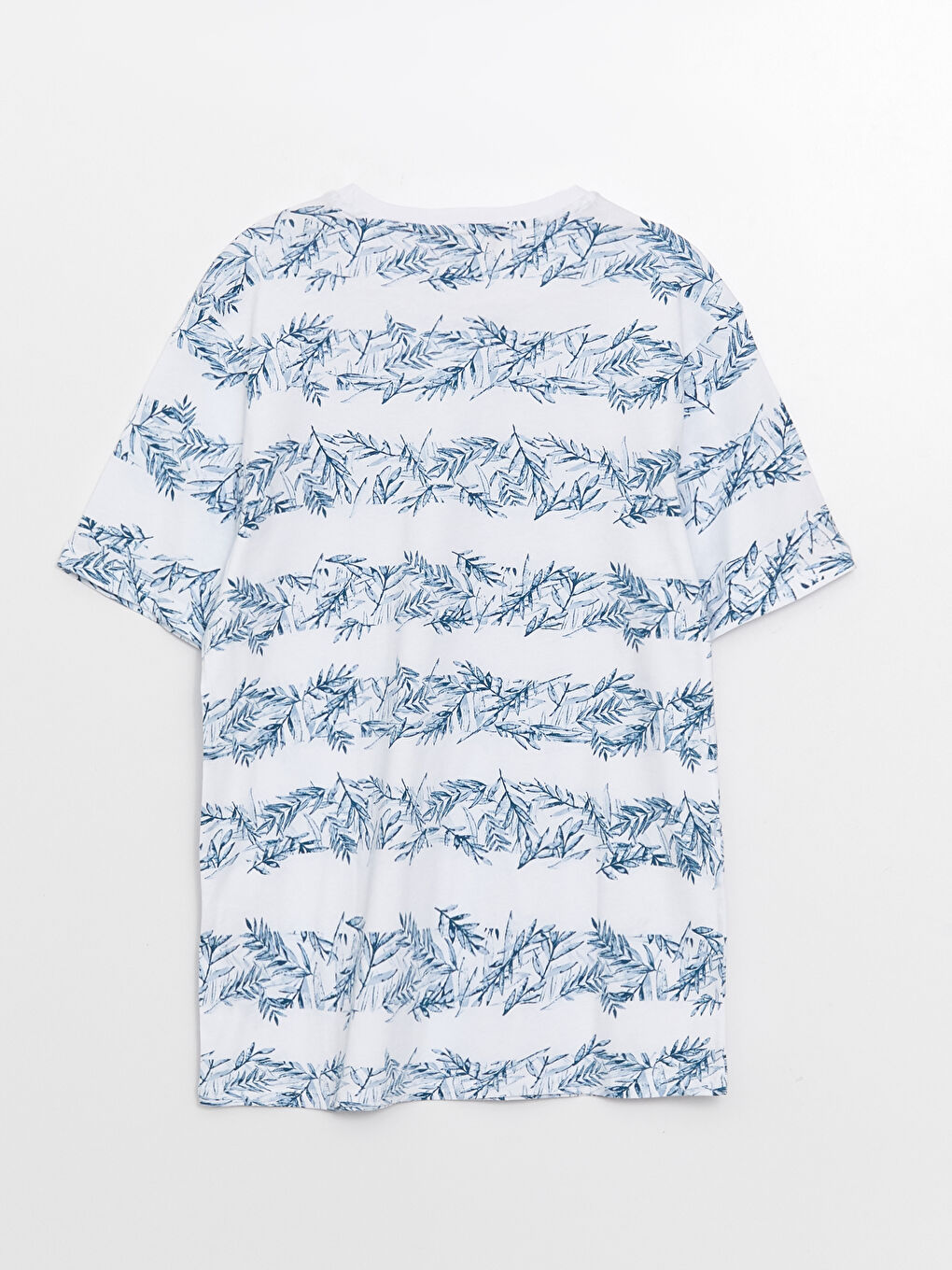 მრგვალი საყელო მოკლე სახელო ნიმუშიანი ჟერსი მამაკაცის მაისური-6