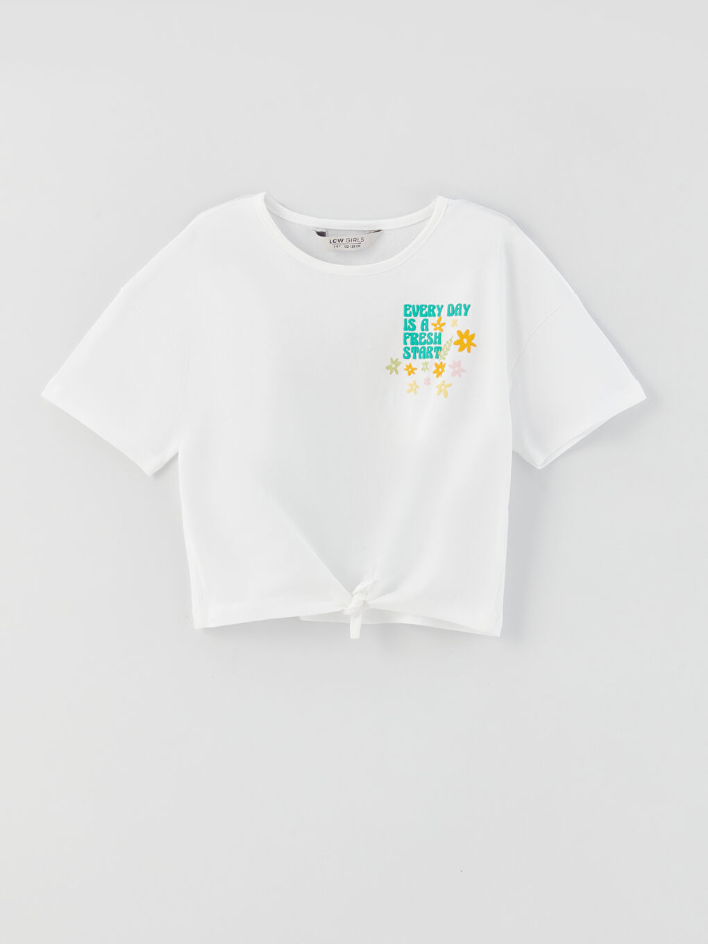 T-shirt pour Filles à Col Rond Imprimé à Manches Courtes-4