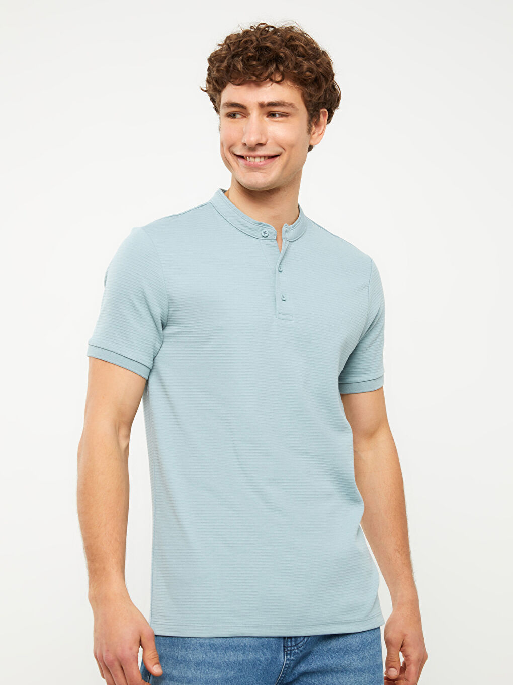 Grandad Collar Short Sleeve Men's T-Shirt