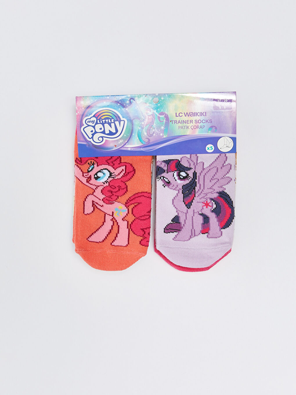 LCW Kids My Little Pony Patterned Girl's Booties Socks 5 Pack -S37857Z4-GGS