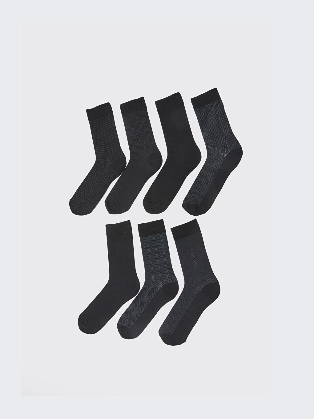 Karışık Desenli Erkek Bambu Soket Çorap 7'li