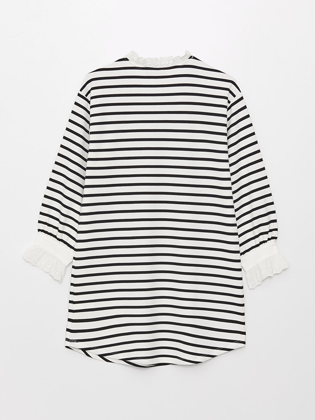 تونيك حوامل مقلم بياقة كشكش-6