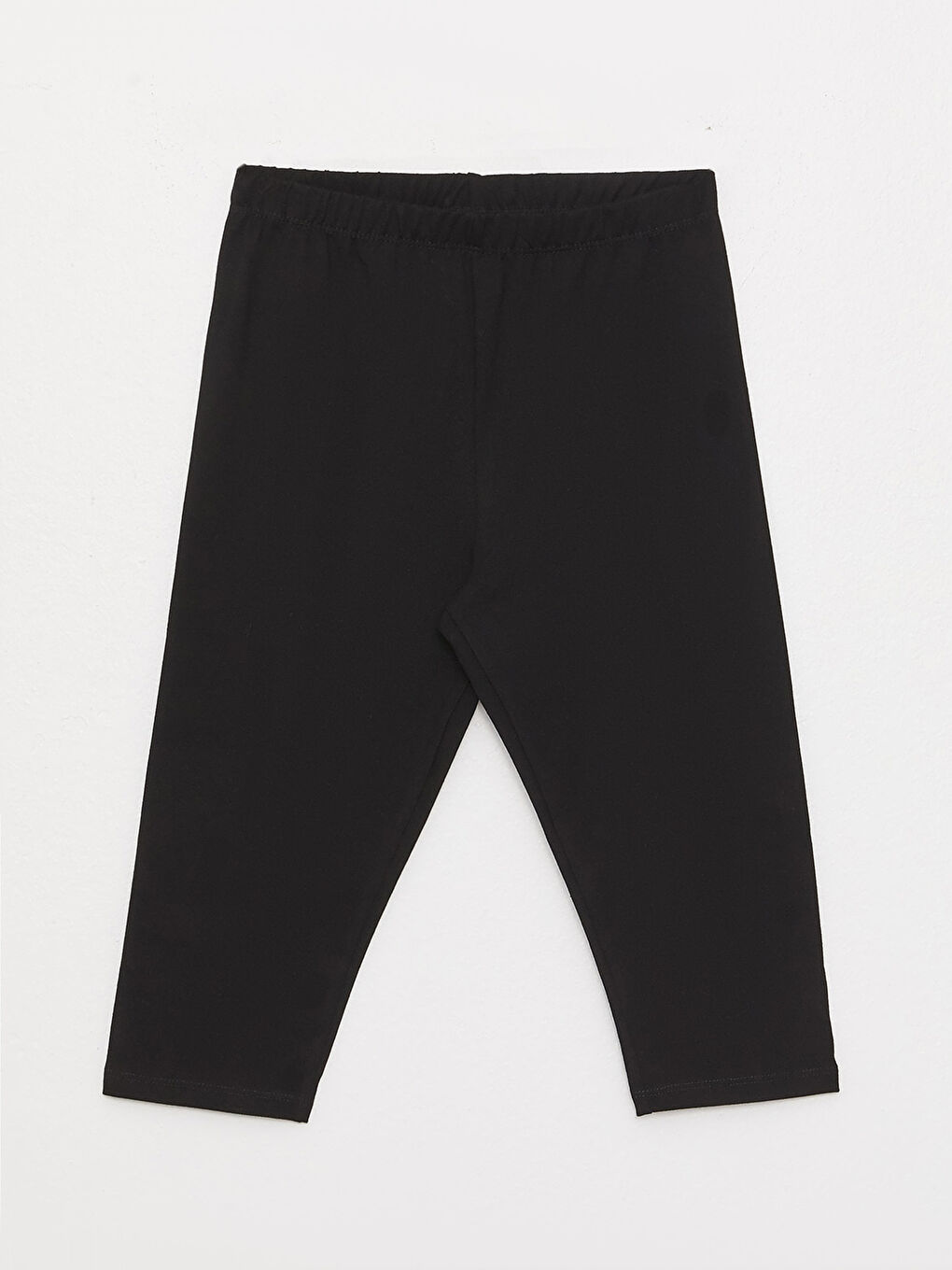 Siyah Beli Lastikli Basic Pamuklu Kız Çocuk Tayt