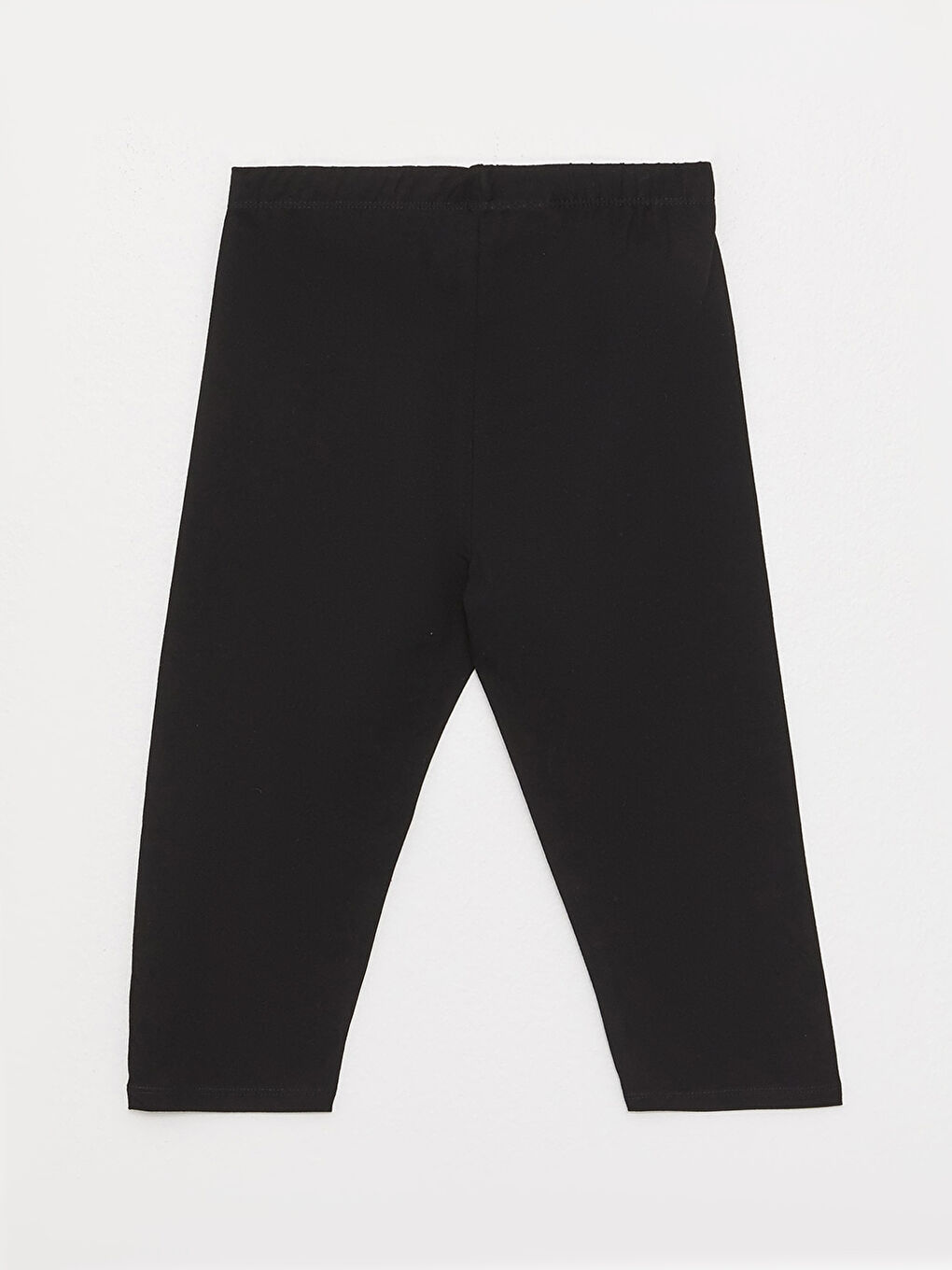 Siyah Beli Lastikli Basic Pamuklu Kız Çocuk Tayt-1