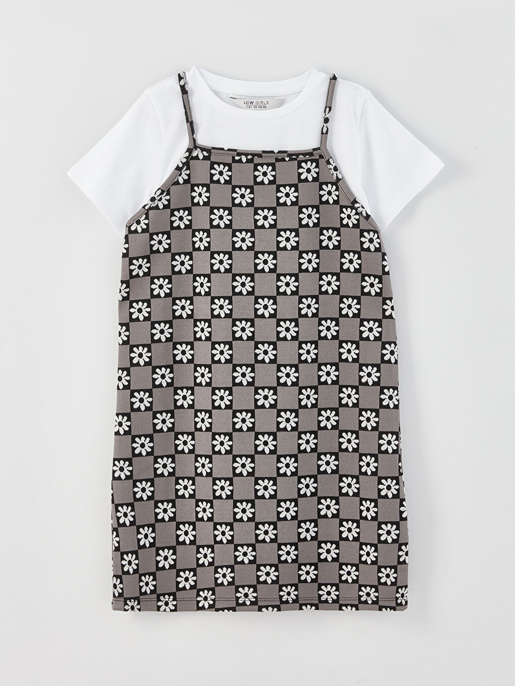 Patterned Girl Dress and T-Shirt -S37888Z4-R9K