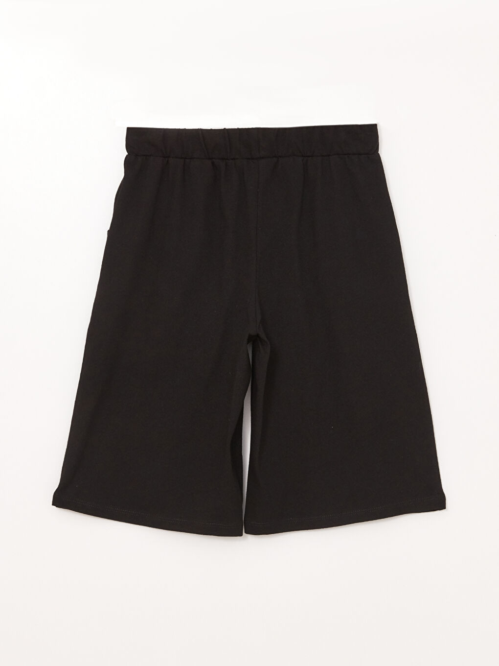 Basic Elastic Waist Girl Bermuda-1