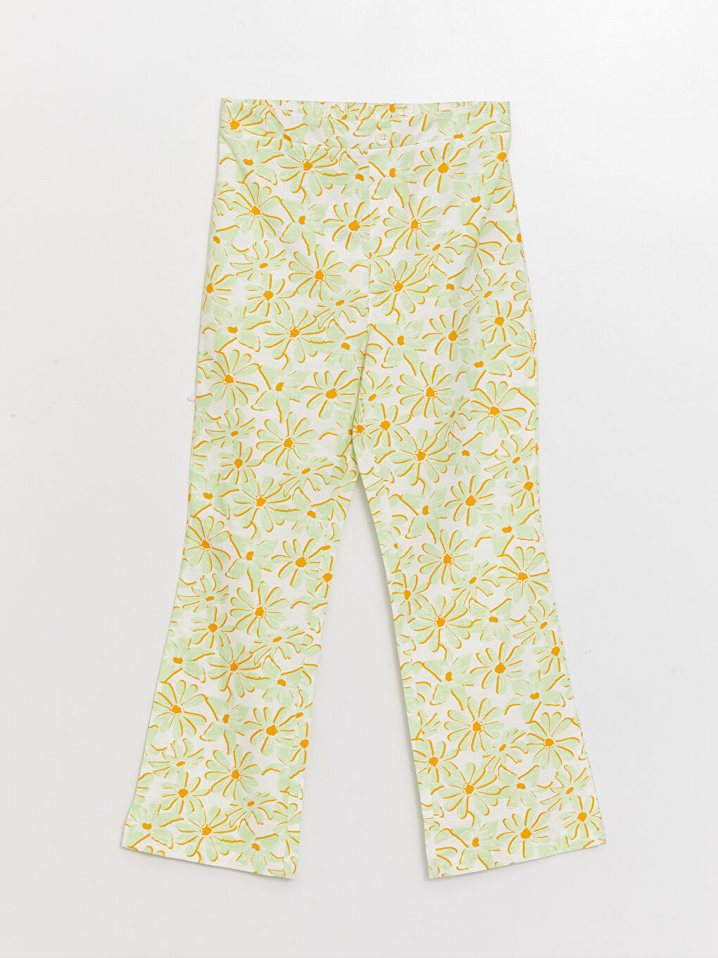 بنطلون للبنات بخصر مطاطي ونقشة رجل إسباني