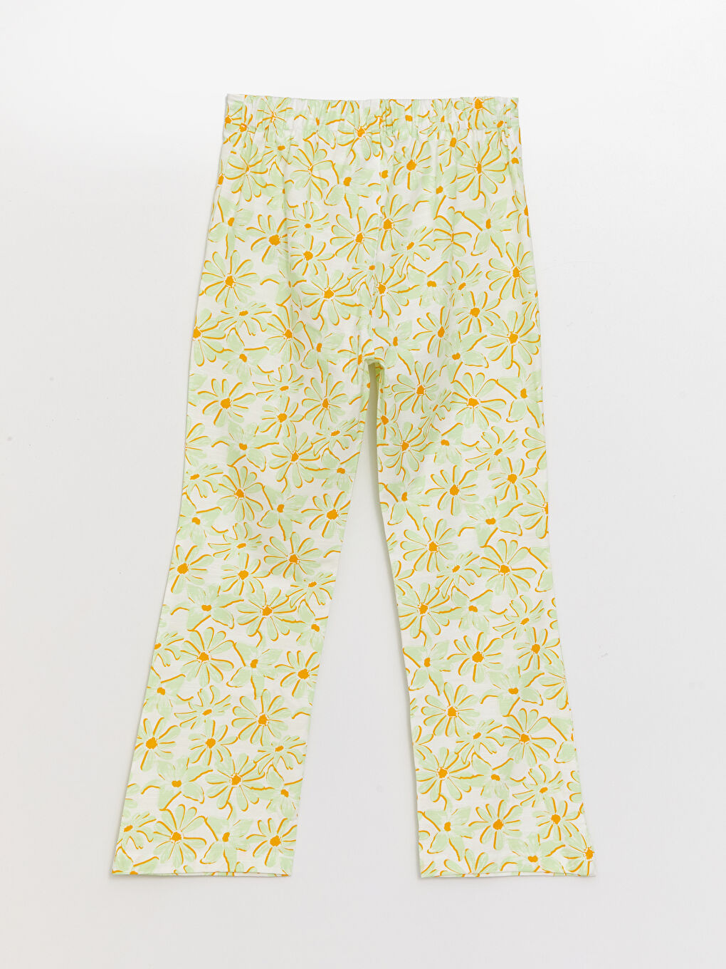 بنطلون للبنات بخصر مطاطي ونقشة رجل إسباني-1