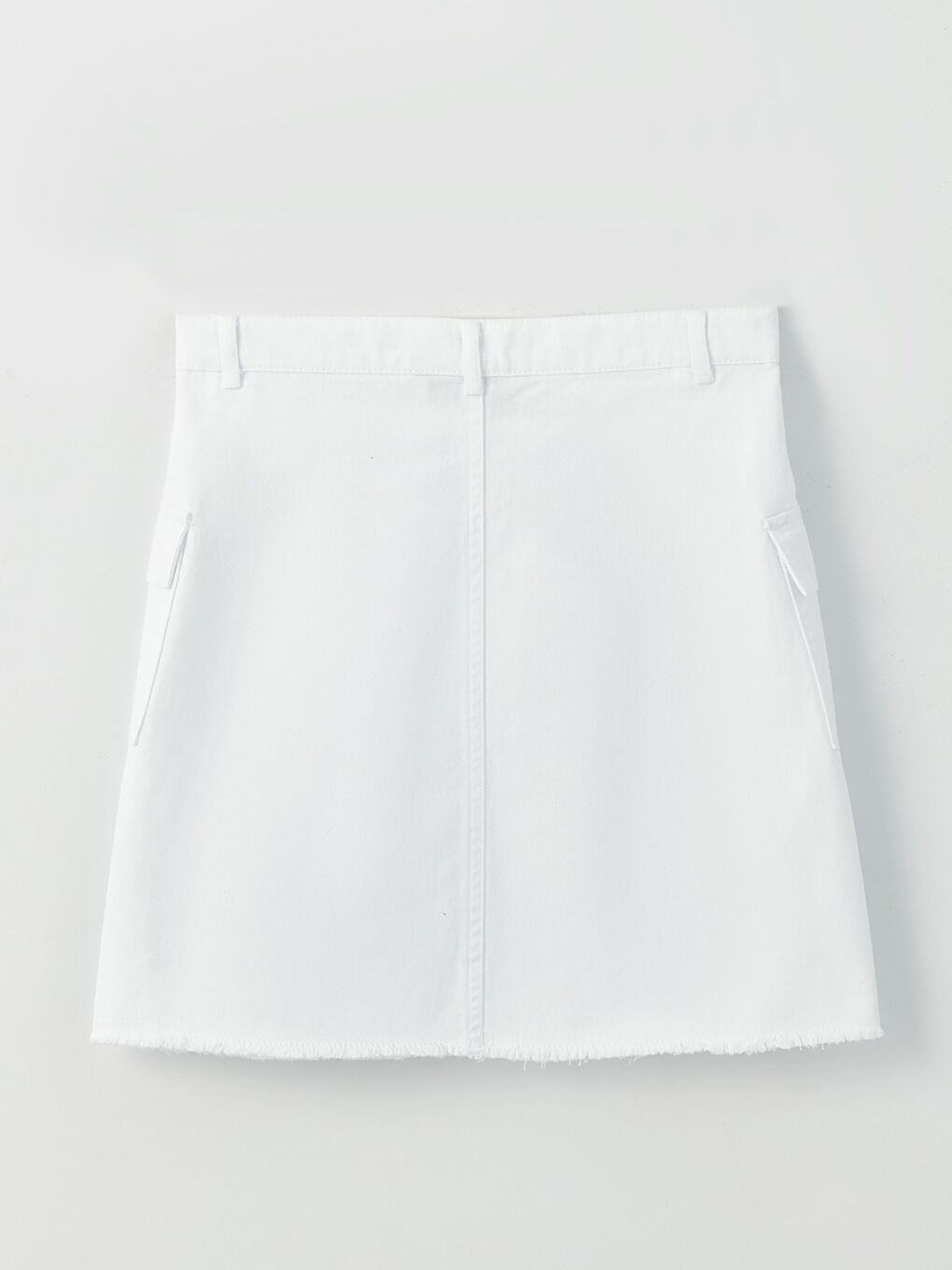 Beyaz Basic Gabardin Kız Çocuk Etek-1