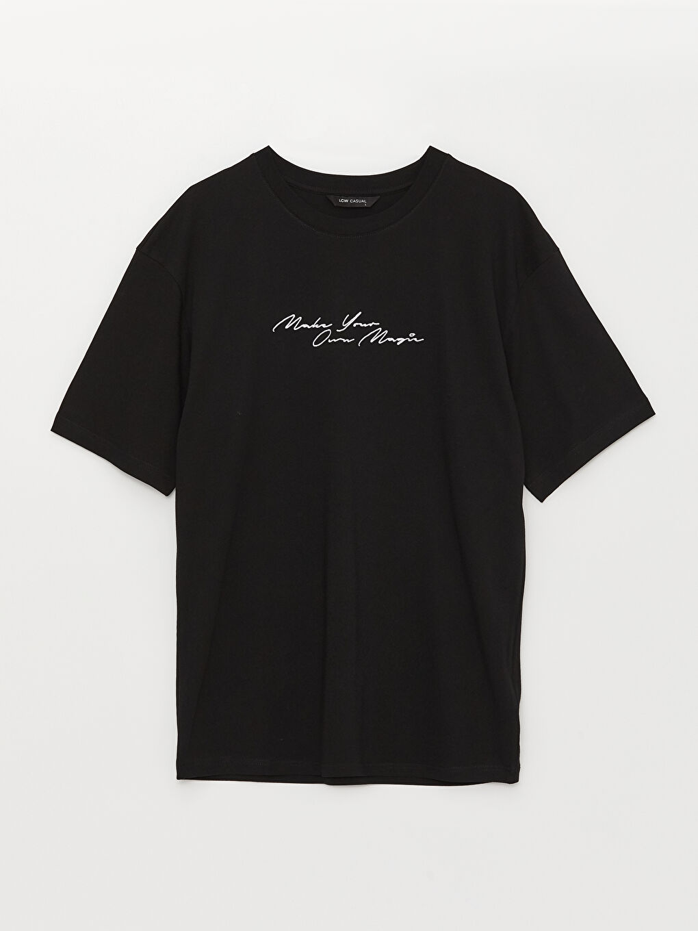 تيشيرت رجالي ياقة دائرية كم قصير مطبوع قطن ممشط-3