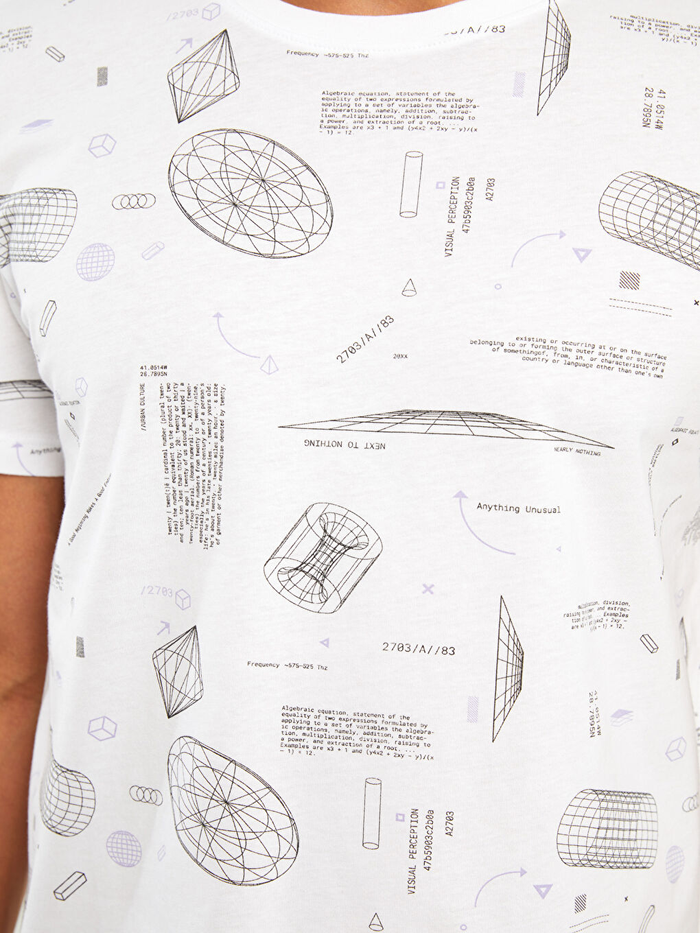 XSIDE Crew Neck Short Sleeve Patterned Jersey Men's T-Shirt -S37919Z8-R5B
