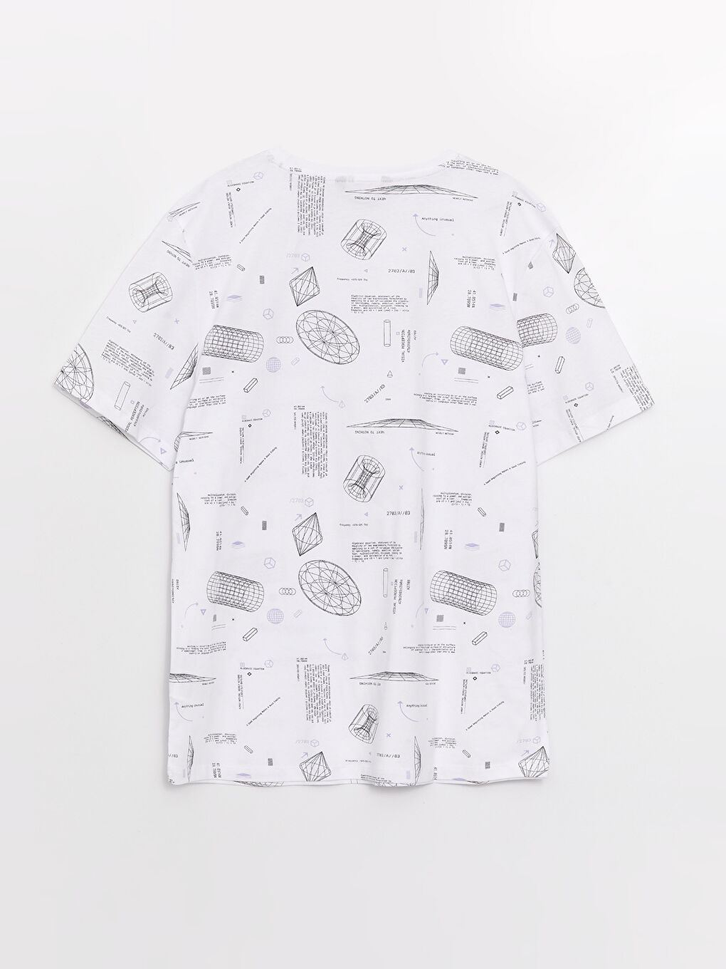 XSIDE Crew Neck Short Sleeve Patterned Jersey Men's T-Shirt -S37919Z8-R5B