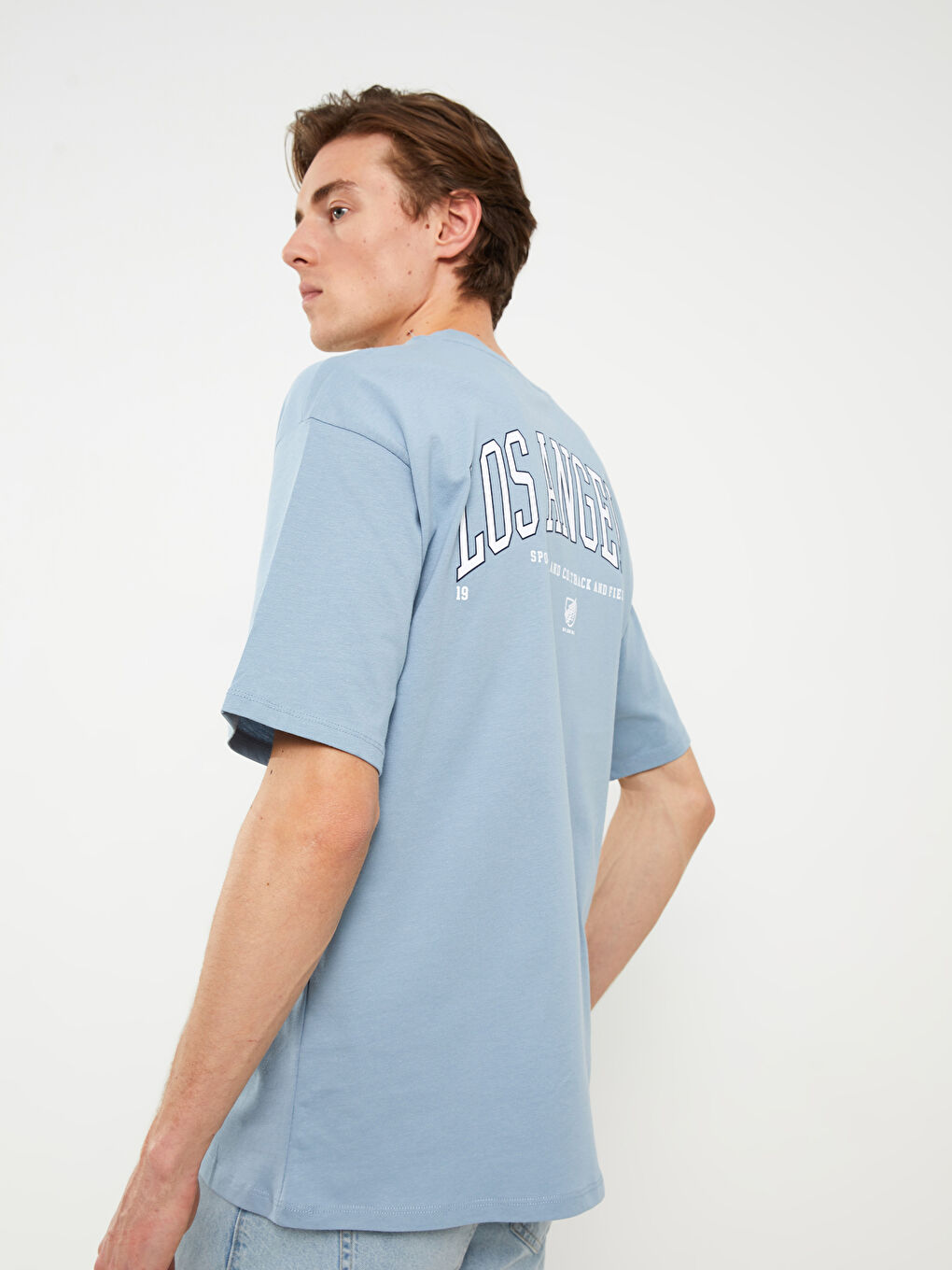 Crew Neck Short Sleeve Printed Men's T-Shirt