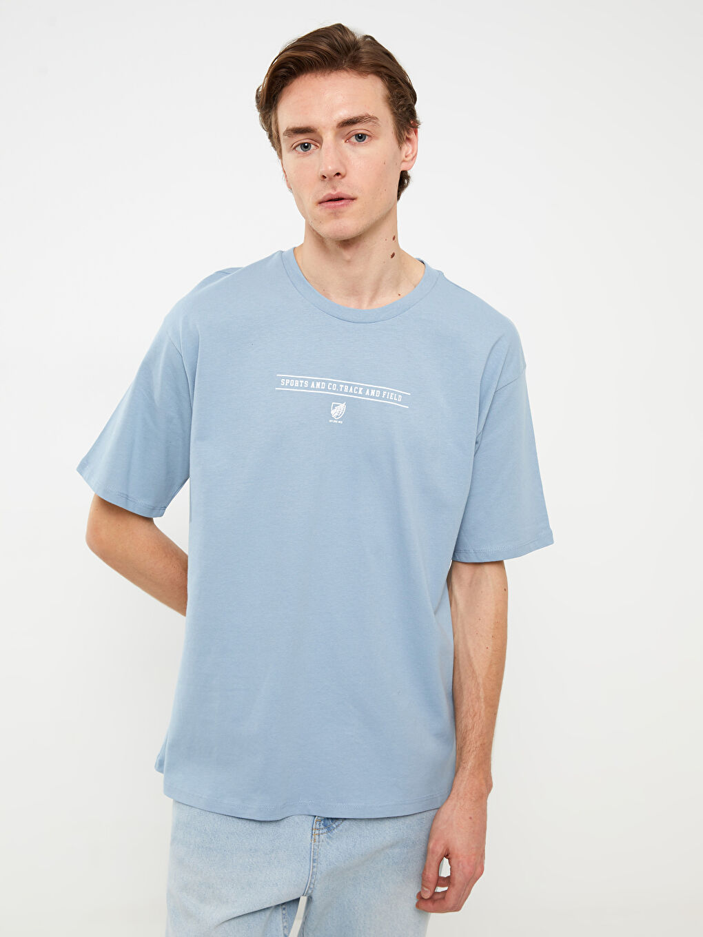 Crew Neck Short Sleeve Printed Men's T-Shirt-1