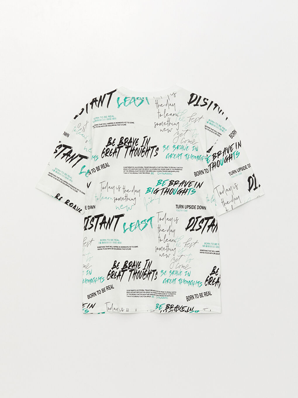 تيشيرت رجالي ياقة دائرية كم قصير مطبوع قطن ممشط-6