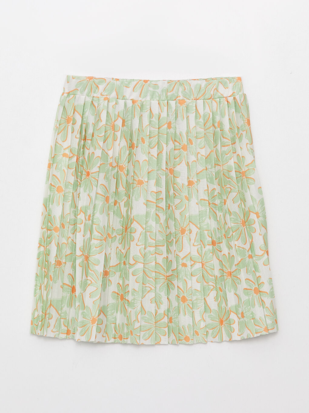 Elastic Waist Patterned Girl Skirt-1