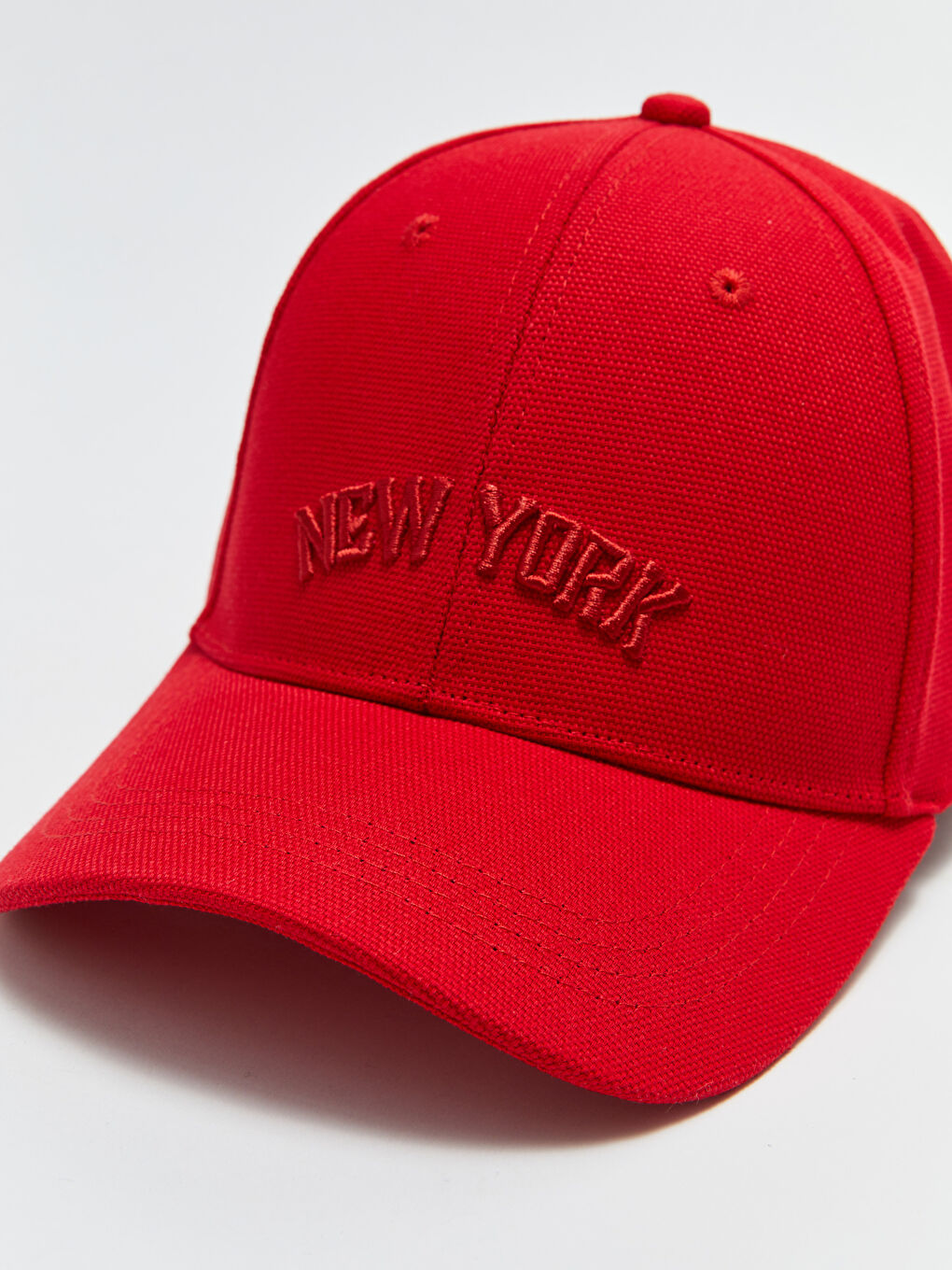 Kırmızı Yazı Nakışlı Erkek Kep Şapka-3