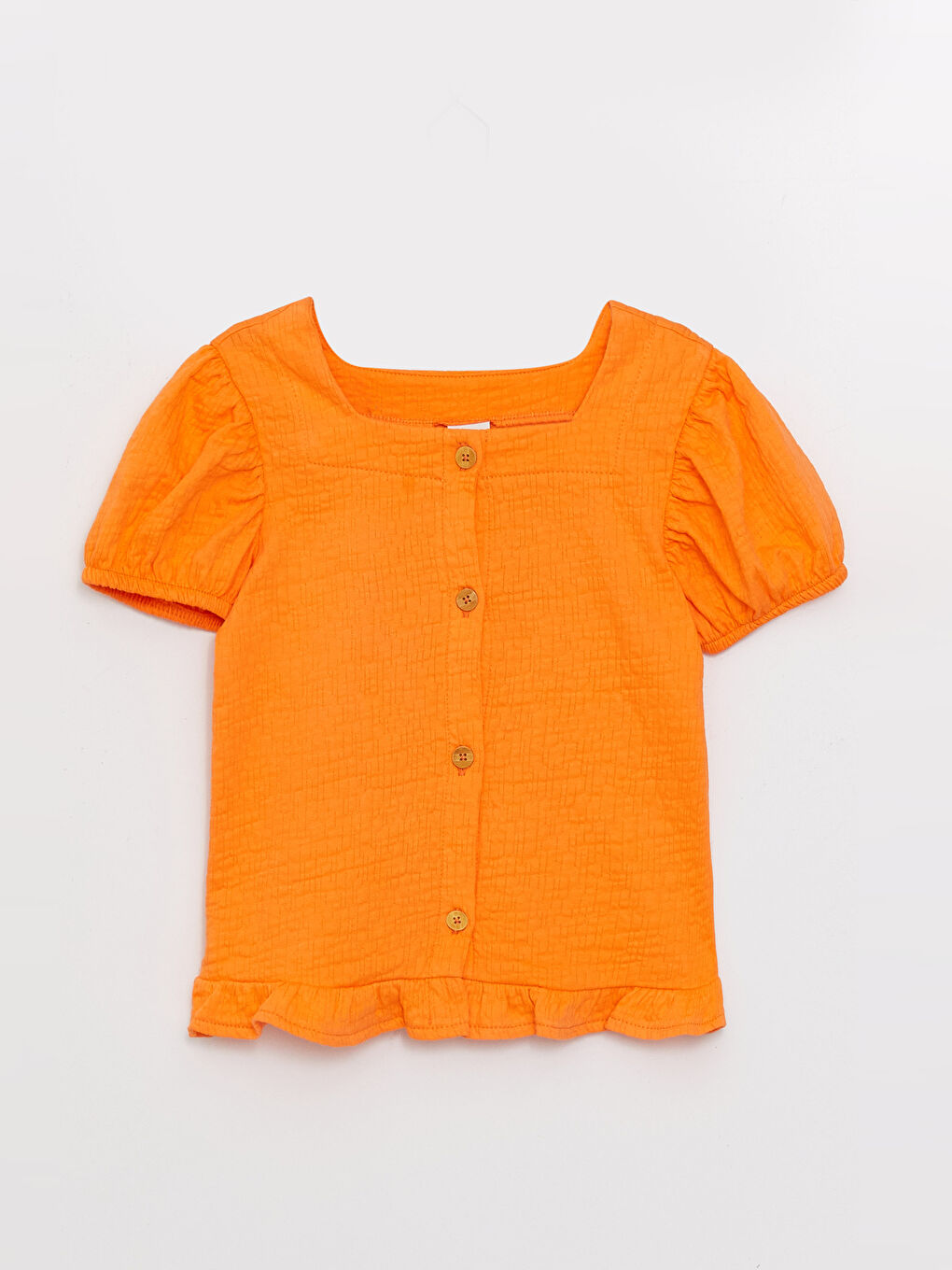 Square Collar Short Sleeve Girls' T-Shirt -S37970Z4-GBE