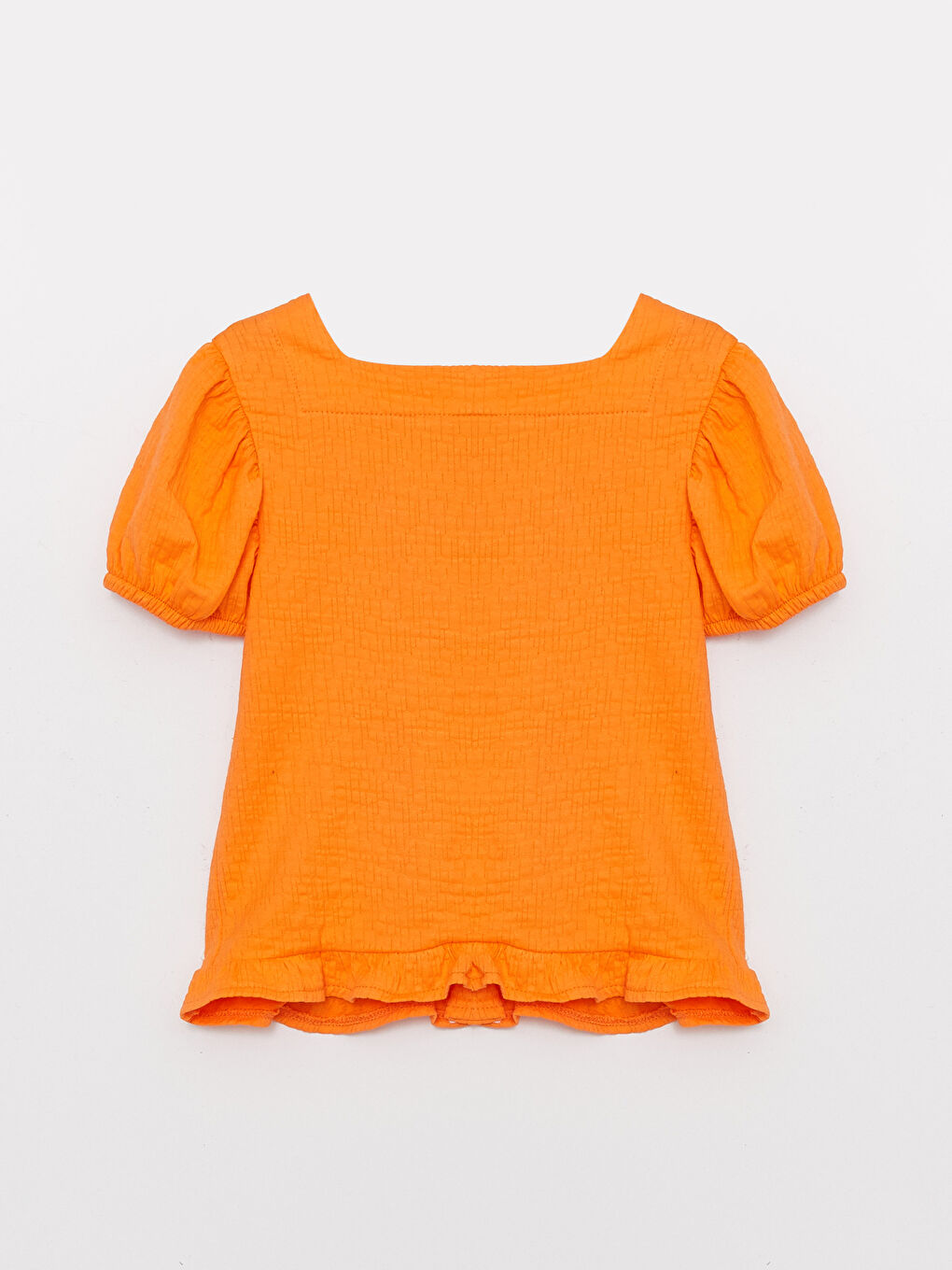 Square Collar Short Sleeve Girls' T-Shirt -S37970Z4-GBE