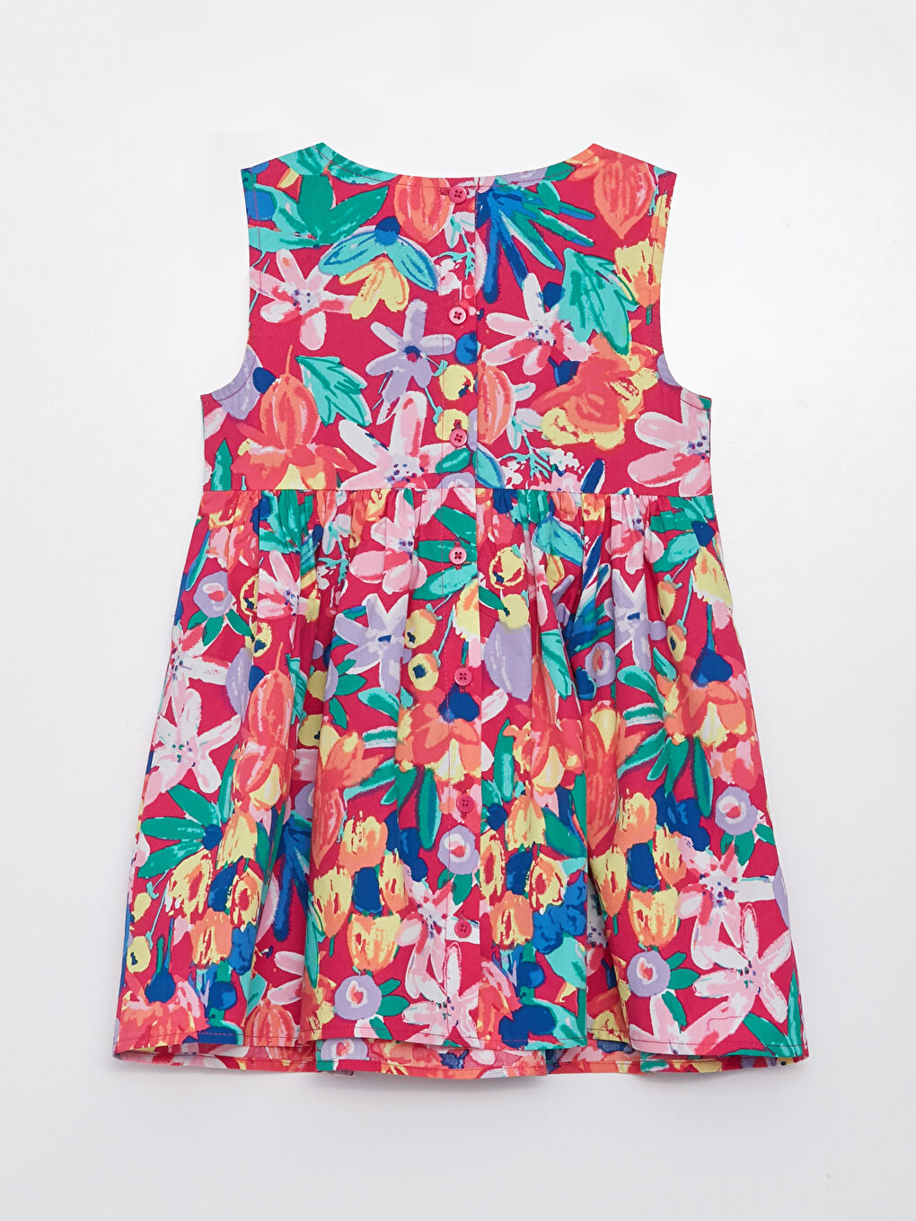 LCW baby Crew Neck Patterned Baby Girls' Dress -S37995Z1-LT2