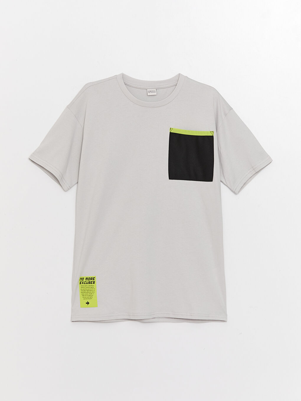 تي شيرت للأولاد ياقة دائرية مريح وواسع شوية مطبوع