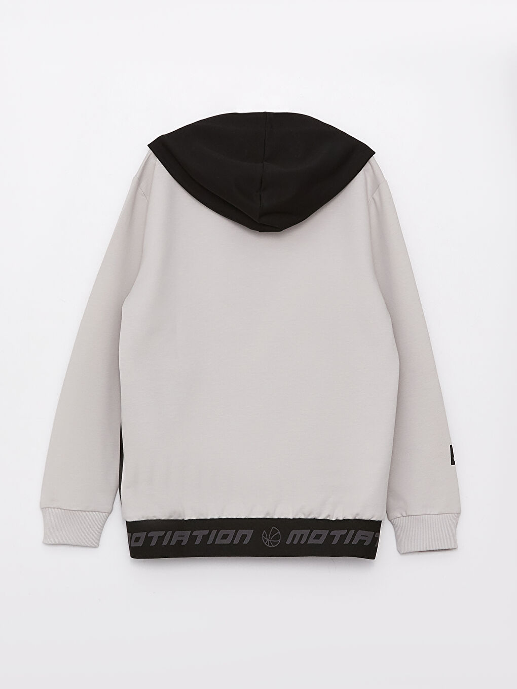 LCW Kids Hooded Printed Long Sleeve Boys' Zippered Sweatshirt -S38008Z4-G5K