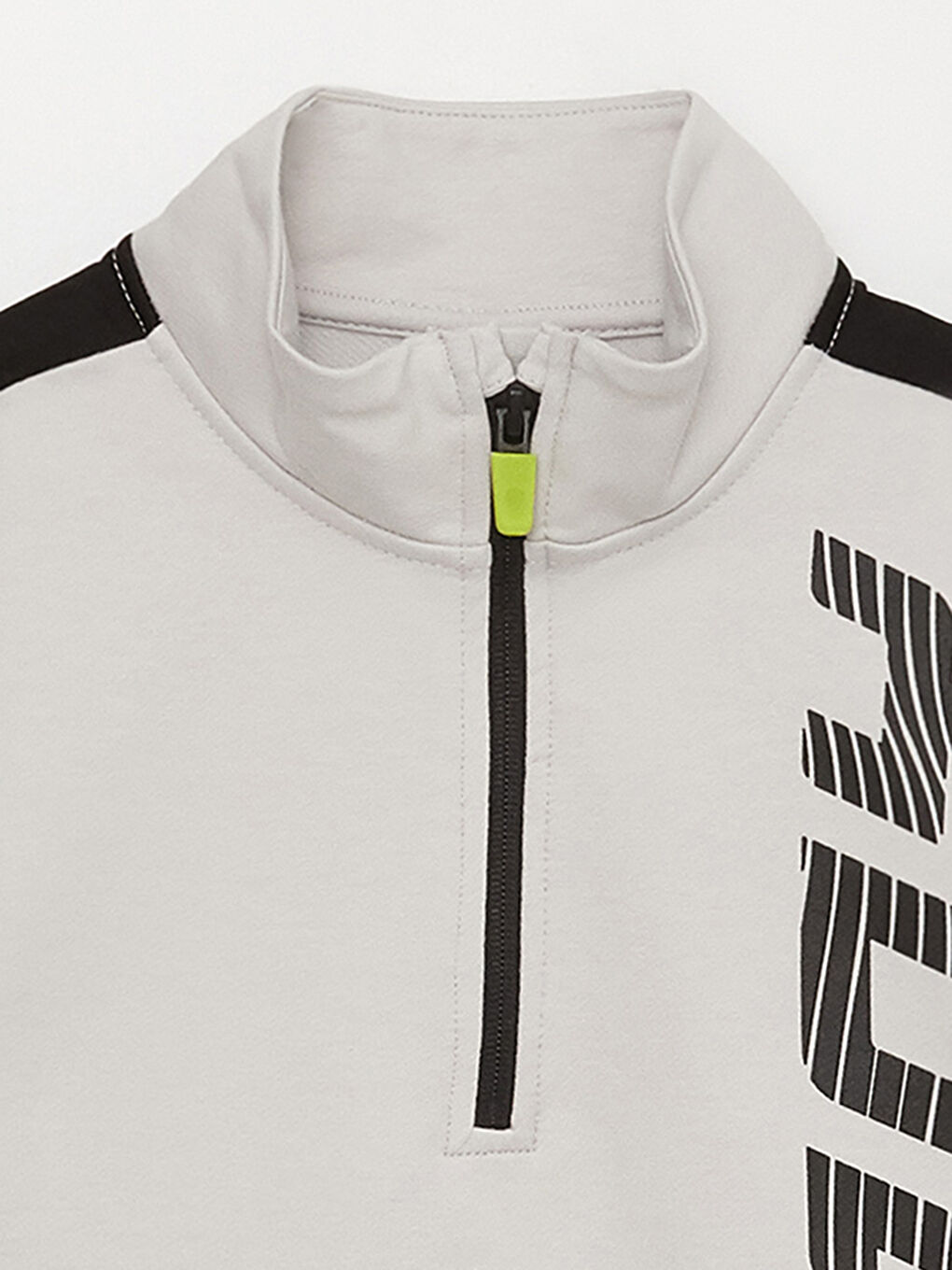 High Collar Printed Long Sleeve Boy Sweatshirt and Sweatpants-4