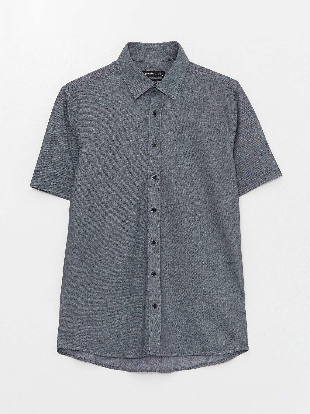 Lacivert Regular Fit Kısa Kollu Erkek Gömlek-5