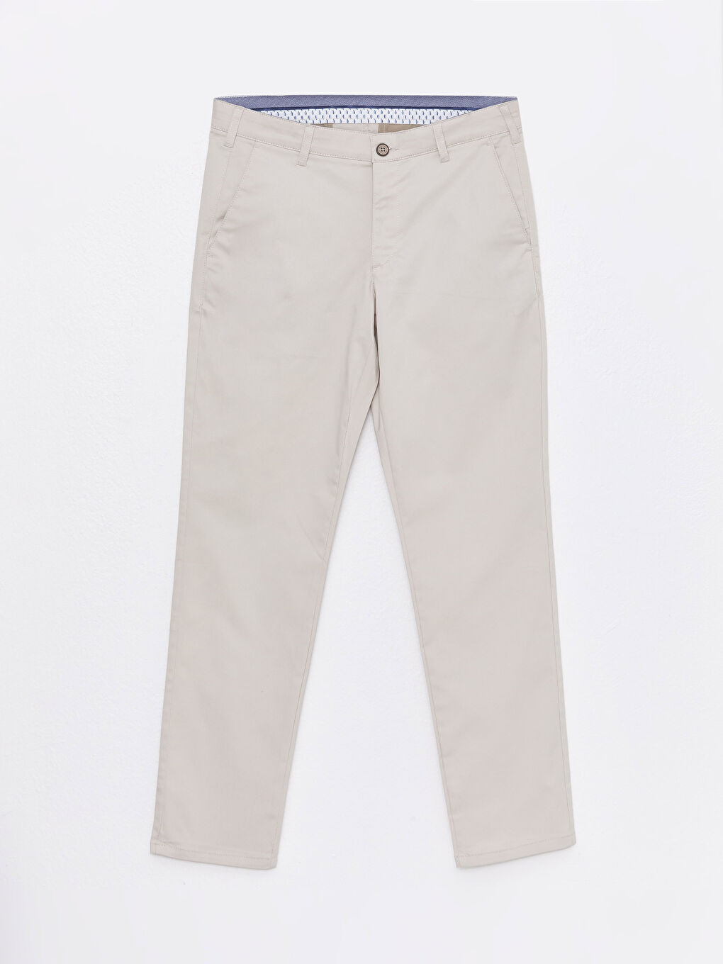 LCWAIKIKI Classic Açık Bej Dar Kalıp Gabardin Erkek Chino Pantolon - 5