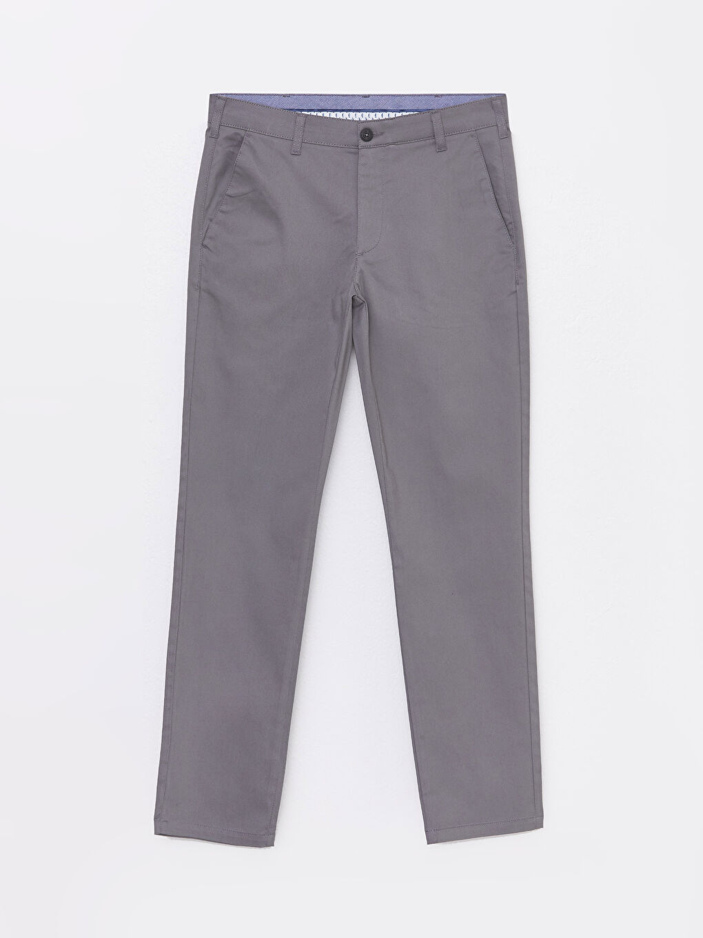 LCWAIKIKI Classic Koyu Gri Dar Kalıp Gabardin Erkek Chino Pantolon - 5