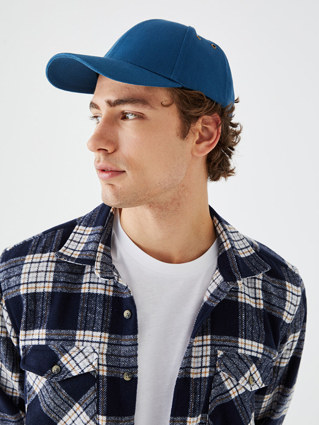 Petrol Düz Erkek Kep Şapka