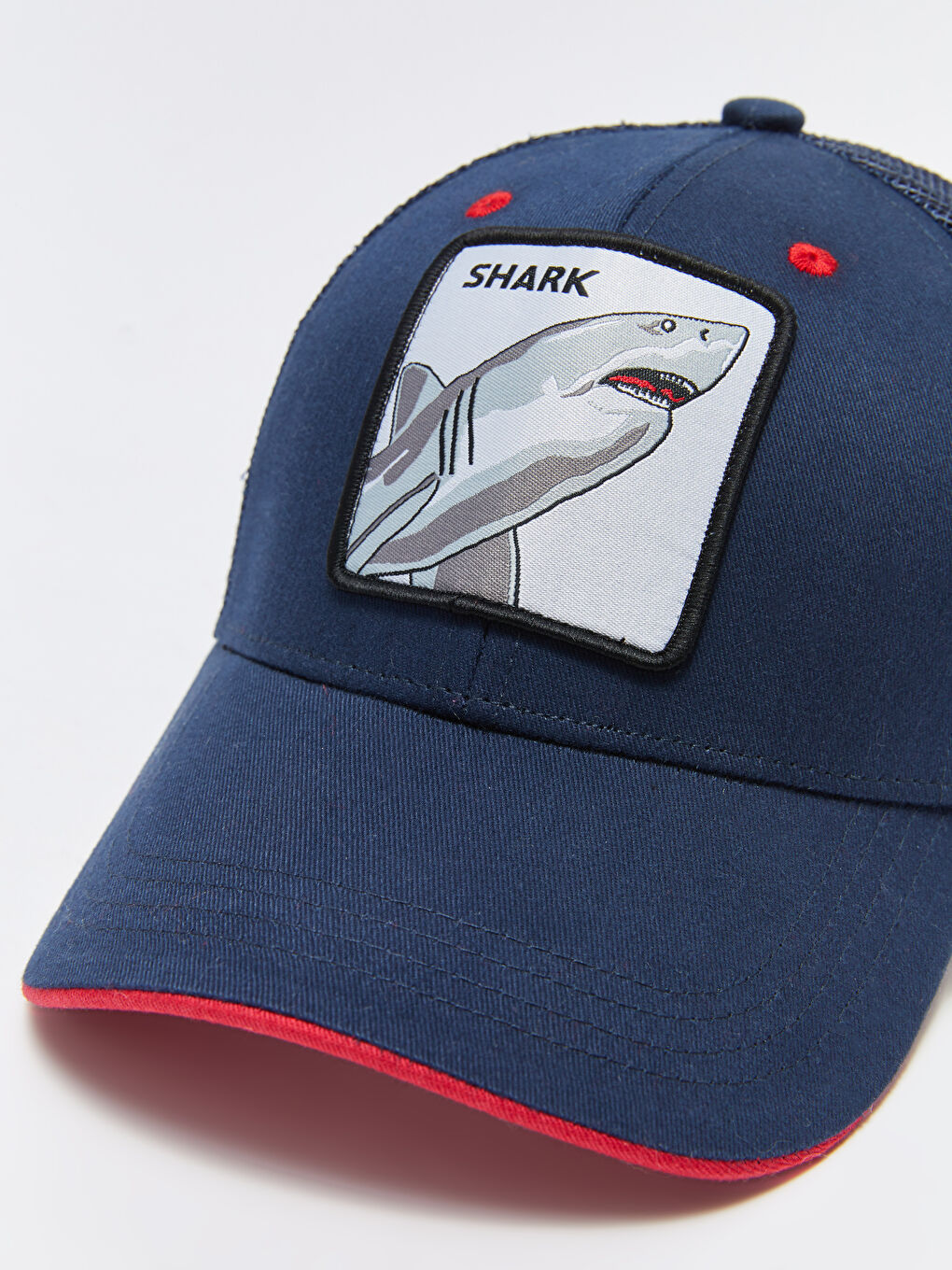 Lacivert Nakışlı Erkek Kep Şapka-6