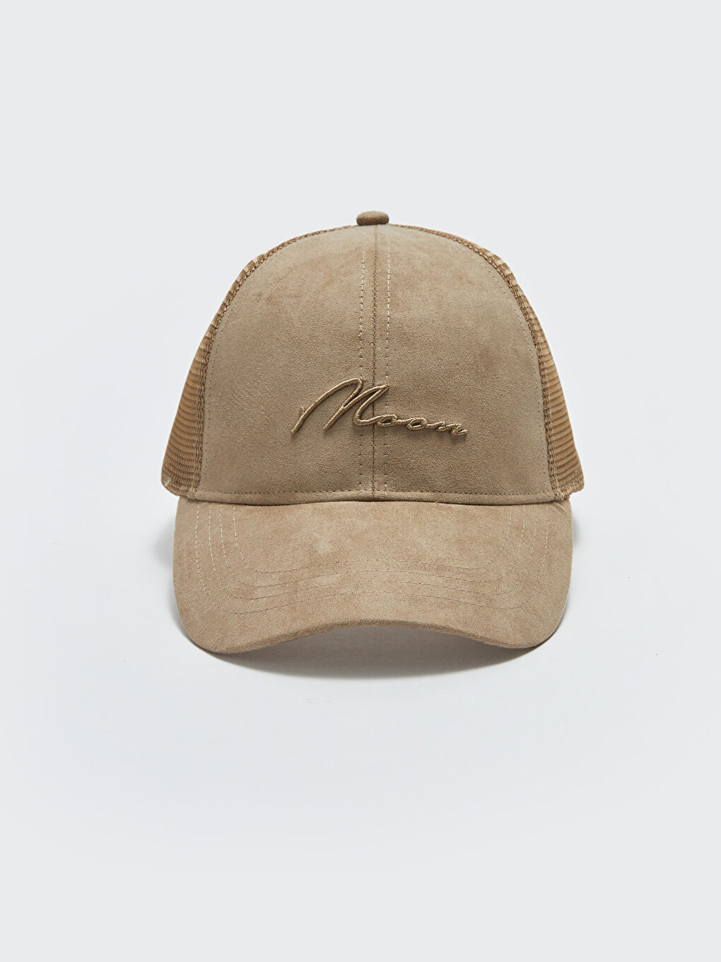 Kahverengi Yazı Nakışlı Erkek Kep Şapka-2