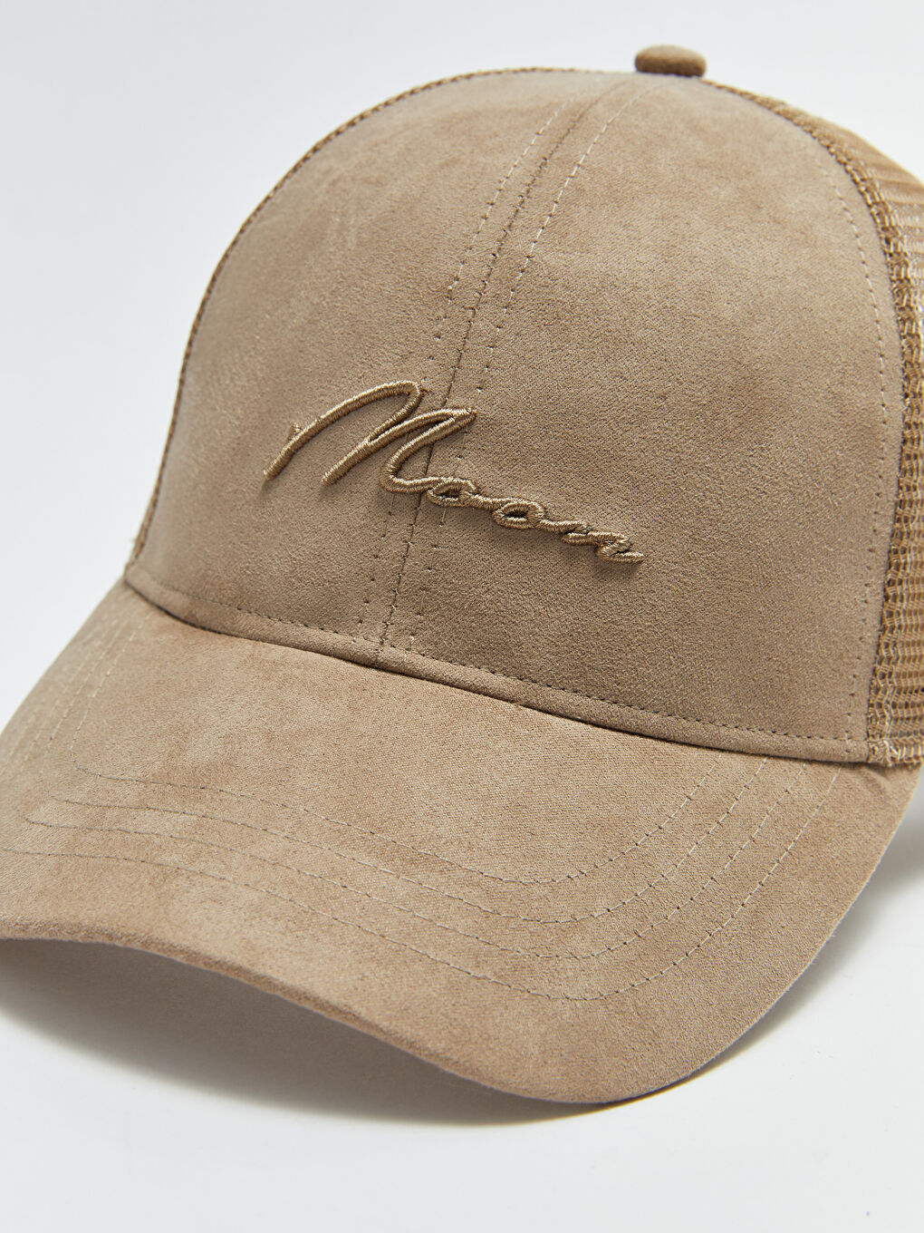 Kahverengi Yazı Nakışlı Erkek Kep Şapka-3
