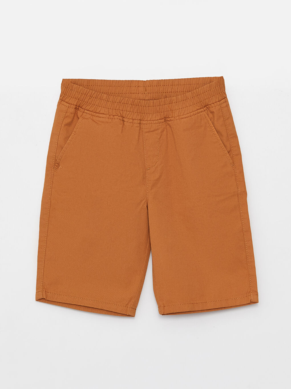 Bej Desenli Kısa Kollu Erkek Çocuk Gömlek ve Şort-2